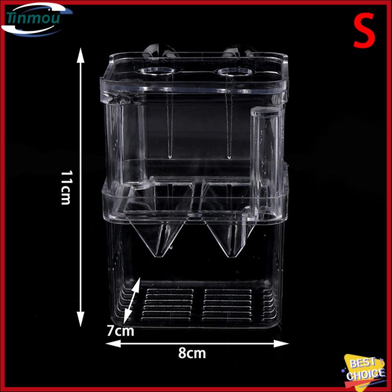 【Tinmou】🌟🌟【Hot Sale】🎈 Hai Tầng rõ ràng cá giống hộp cách ly bể cá bể cá nhà nở - 2