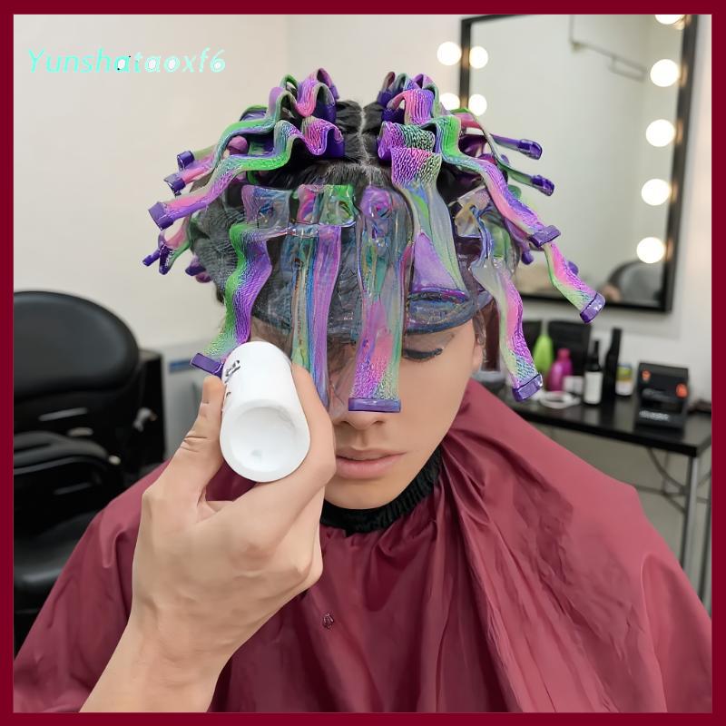 yunshataoxf 18 28 chiếc máy uốn tóc sóng nước không nhiệt Ma Thuật dụng cụ uốn tóc tự động tạo kiểu tóc dạng sóng bằng sắt