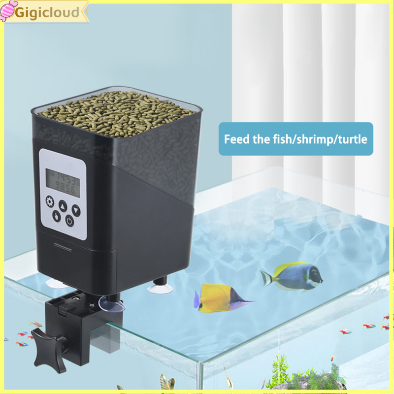 Gigicloud Intelligent Automatic Fish Feeder Adjustable Feeding Amount Auto Food Dispenser For Small Tank Big Aquariums Pond ราคา 756 บาท*ส่งฟรี