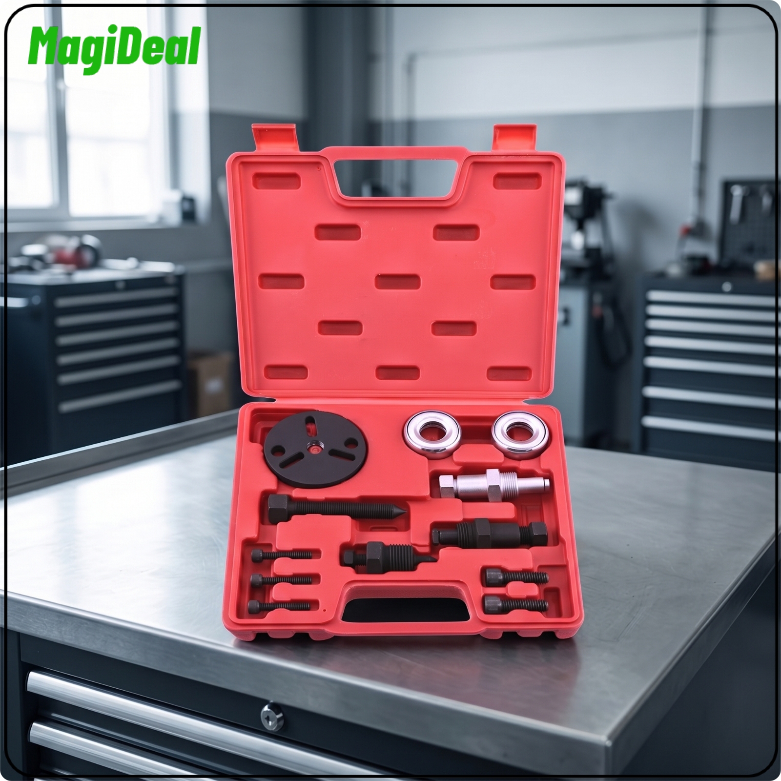 MagiDeal Complete A/C Compressor Clutch Tool Kit Sturdy Air Conditioning Compressor Repair Tool Kit Heavy Duty Large Selection for Mechanics Giá 618,452 Đồng*Miễn phí vận chuyển