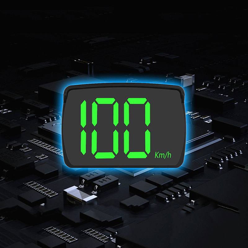 🛵 SUW Phổ xe HUD kỹ thuật số Đồng hồ tốc độ Head up hiển thị cho động cơ xe tải xe tốc độ Meter displayer Km H USB cung cấp điện