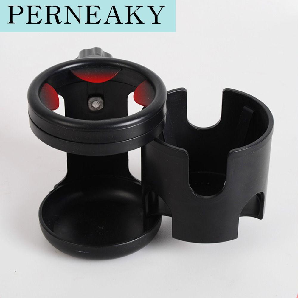 PERNEAKY ปรับได้ ที่วางแก้วรถเข็นเด็ก 2 in 1 ป้องกันการลื่น ติดตั้งง่าย ที่จัดระเบียบขวดน้ำสำหรับรถเข็นเด็ก แบบพกพา ดำ ที่วางแก้วสำหรับเด็ก การเดินทาง ราคา 479 บาท*ส่งฟรี