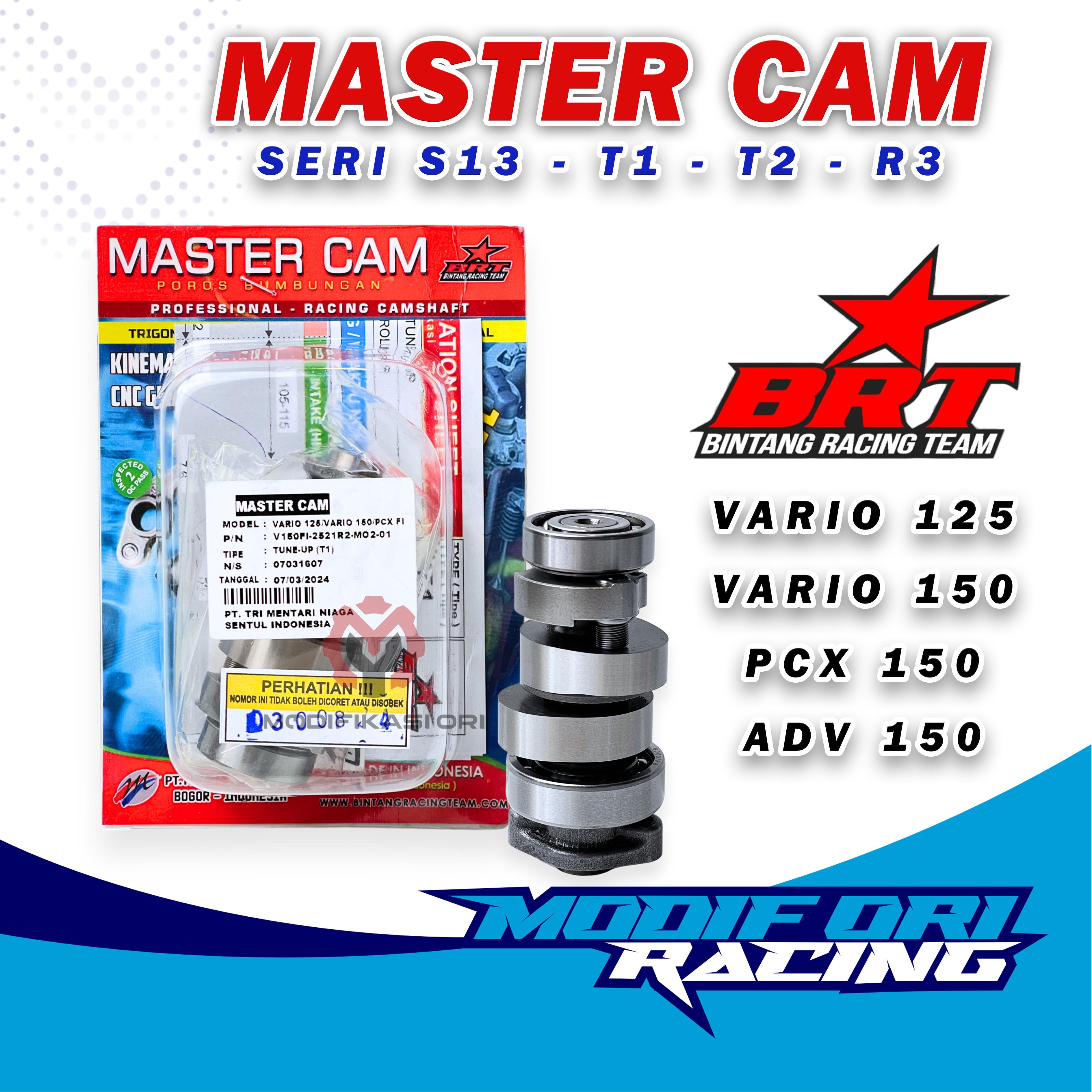 Master CAM BRT VARIO 125 VARIO 150 Noken AS BRT PCX ADV 150 Camshaft Noken AS BRT S13 T1 T2 R3 Motorcycle Harga 525,800 rupiah*Gratis Ongkir