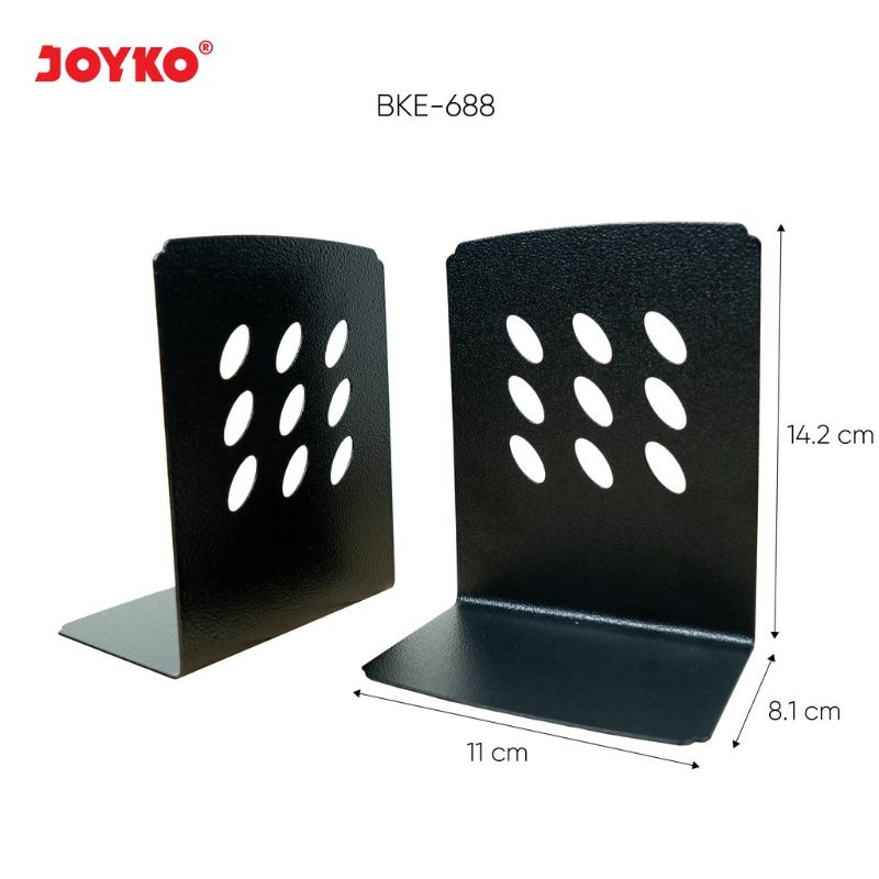 JOYKO Sandaran Penahan Pembatas Buku Book End BKE 1 Set Isi 2 Pcs