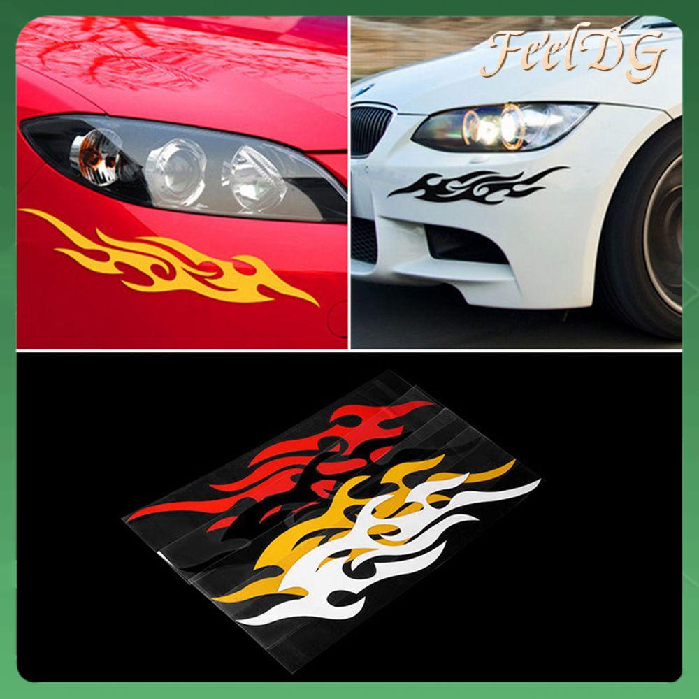 FEELDG 2pcs  Vinyl Mát mẻ Decal xe Trang trí ô tô Ngọn lửa lửa Hình dán ô tô