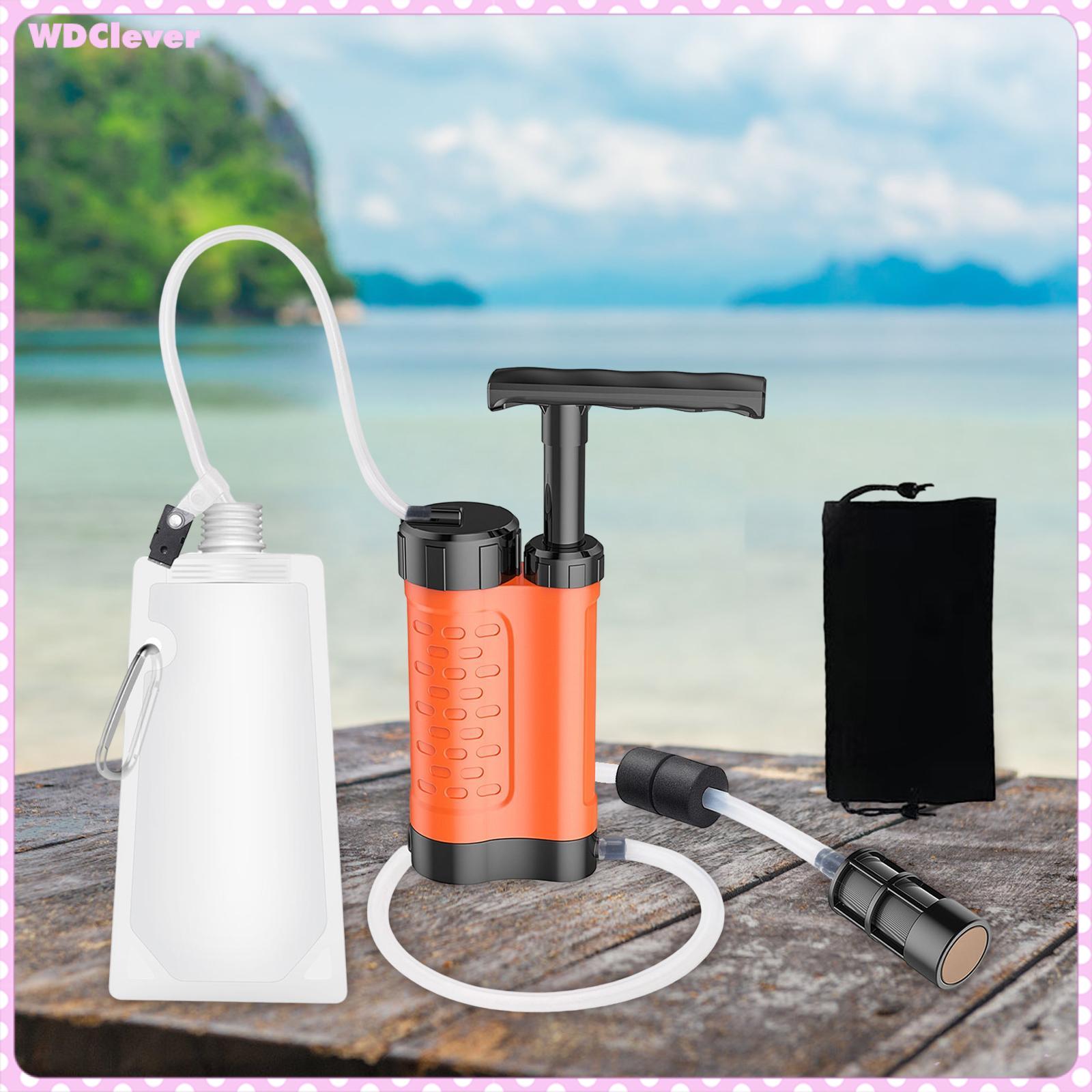 WDClever Water Purifier Pump Hand Pump Water Purification Survival Gear for Travel Backpacking Giá 535,016 Đồng*Miễn phí vận chuyển