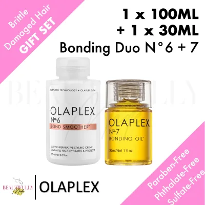 OLAPLEX No.6 + No.7 Bonding Duo Pack - No 6 Bond Smoother 100ml + No 7 Bonding Oil 30ml