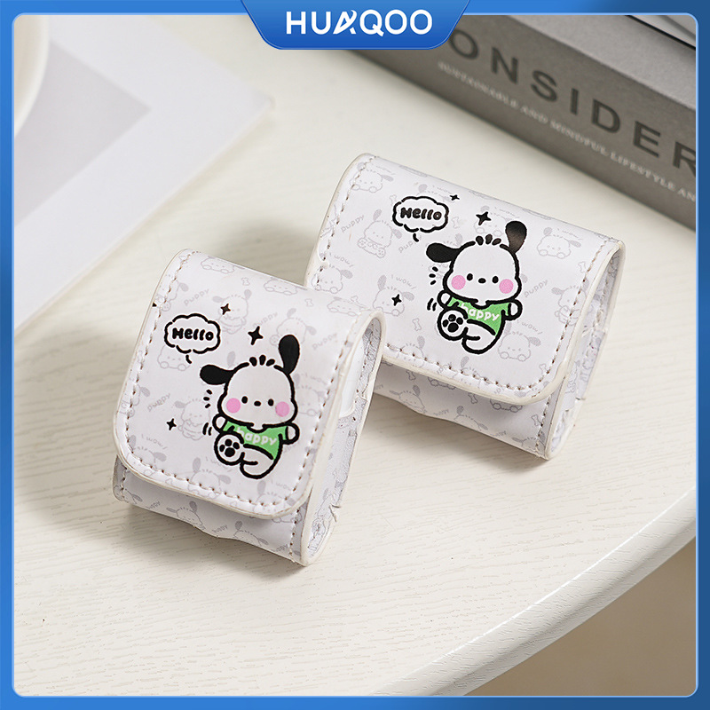 HUAQOO Vỏ bọc tai nghe bằng da tai nghe hộp đựng tai nghe AirPods Tai nghe bluetooth không dây airpo