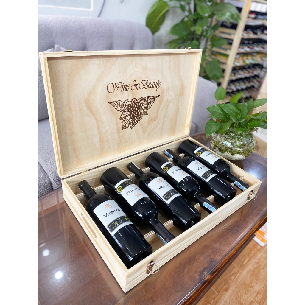 Quà tặng sang trọng 6 chai rượu vang Ý Veronica Rosso - HG6