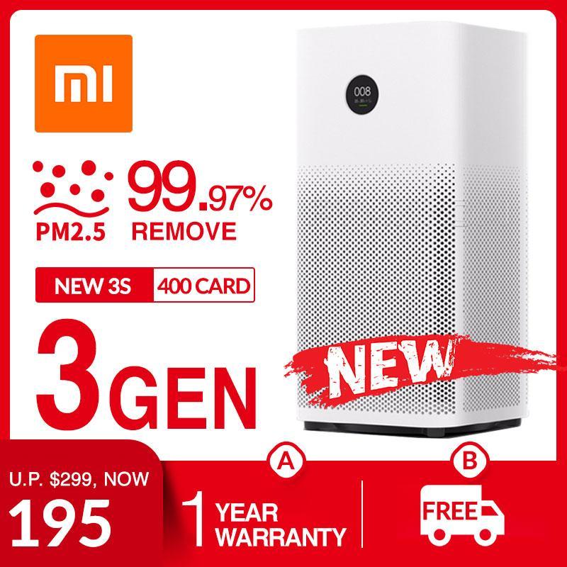 Xiaomi Smartmi 3 Air Purifier Touch AMOLED Display 99.97% PM2.5 Remove With Mijia MiHome APP Control Charcoal Fibre HEPA Filter Singapore