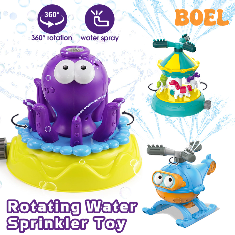 [BOEL] Outdoor Water Spray Sprinkler for Kids,2 in1 Rotating Octopus Sprinkler with Bubble Machine,Summer Outside Splashing Toys Gifts ราคา  1,397 บาท*ส่งฟรี