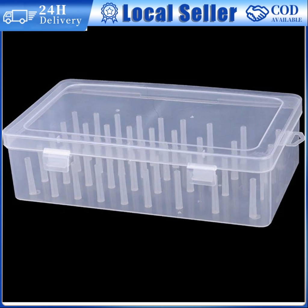 42 Pieces Spools Bobbin Sewing Thread Rack Thread Box Clear Embroidery Threaded Mesh Organizer Needle Wire thread box