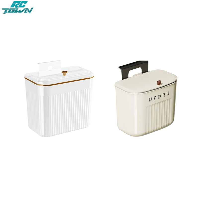Kitchen Trash Can With Lid, Hanging Kitchen Compost Bin, Wall Mounted Garbage Can, Small Trash Can For Countertop Under Sink Cupboard Bathroom ราคา 269 บาท*ส่งฟรี