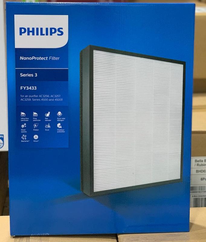 Original Philips Nano Protect HEPA filter FY3433/10 for Philips Air Purifier AC3256/10,AC3257,AC3259,AC4550/10(The reassurance of 99.97% purification)(Pre Order- Ships in 15 days) Singapore