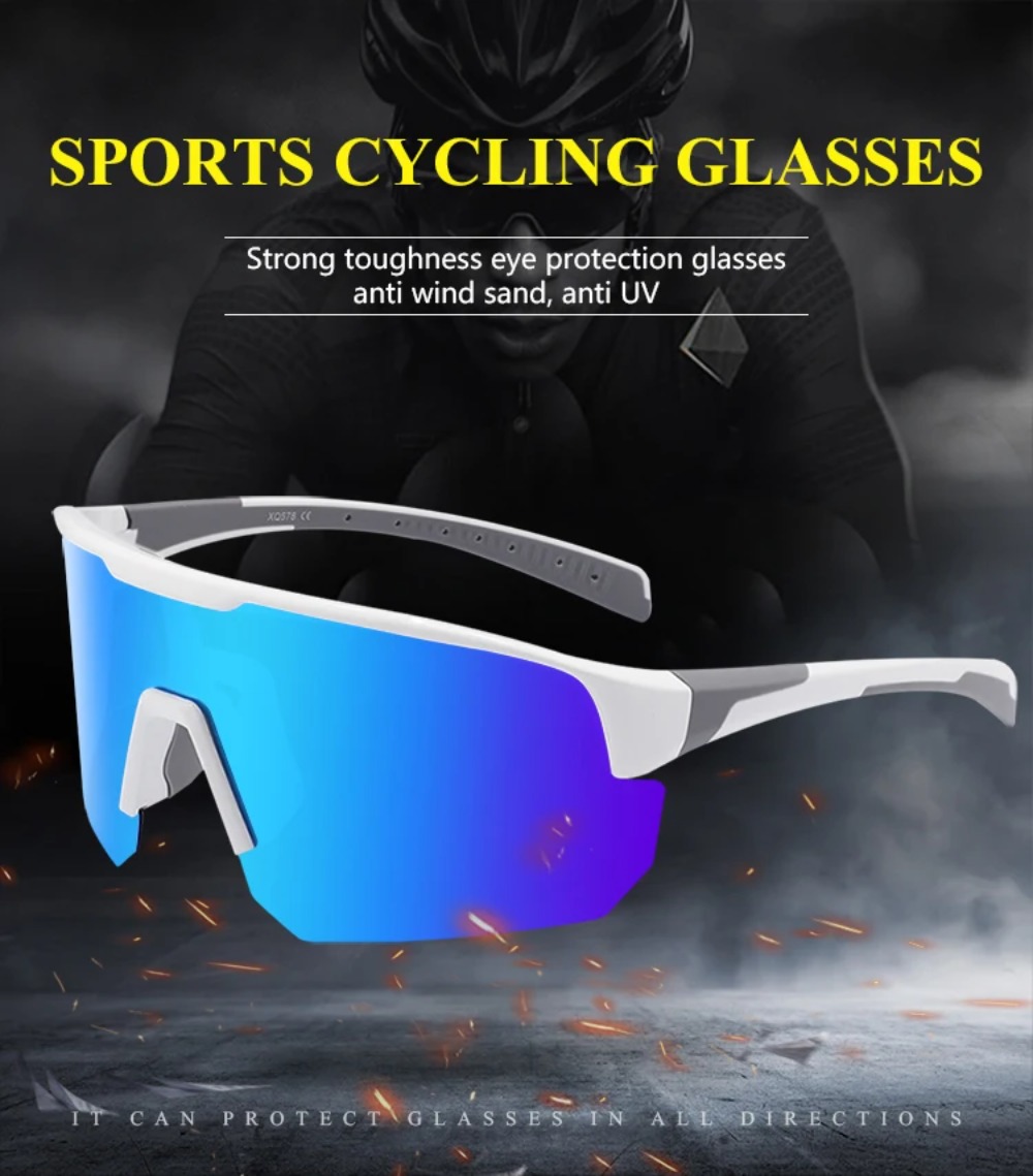 Mutuer Men Women Cycling Bicycle Bike UV400 Sunglasses Glasses MTB Mountain Riding Polarized Goggles Eyewear With Case XQ-578 ราคา 494 บาท*ส่งฟรี