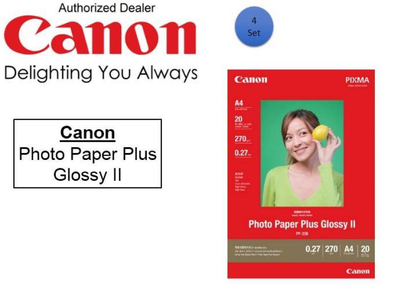 Canon Photo Paper Plus Glossy II, PP-208 A3 (20 x 4 =  80sheets Pack) pp208 Singapore