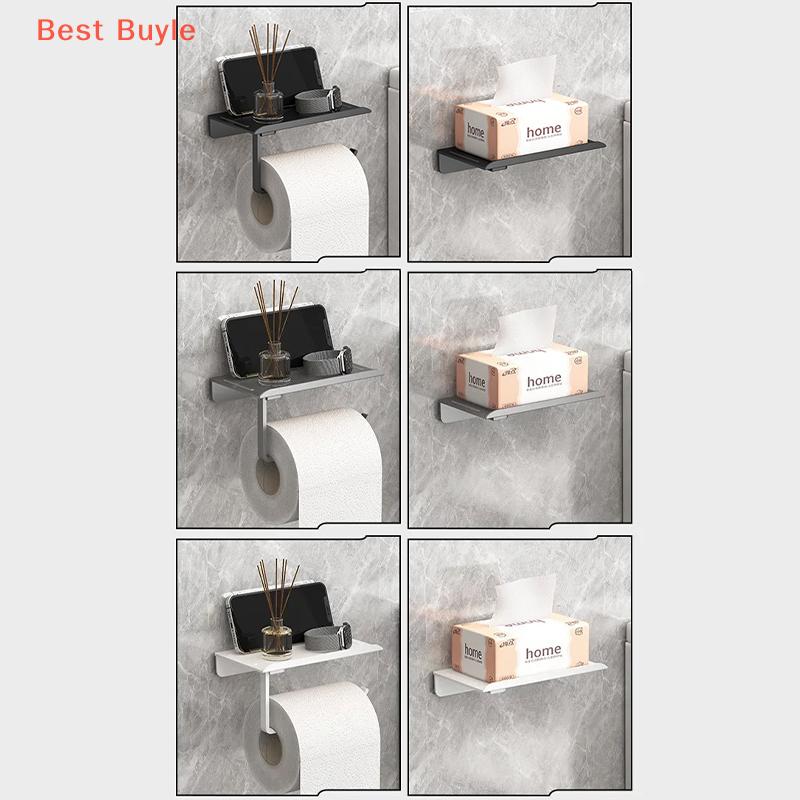 💖Best Buyle Nhà vệ sinh giữ giấy nhựa lưu trữ giá nhà bếp khăn vị trí của chai gia vị phòng tắm tường cuộn giấy lưu trữ điện thoại