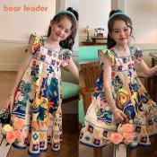 Bear Leader Girls Dress - Princess Bubble Sleeve Party Dress