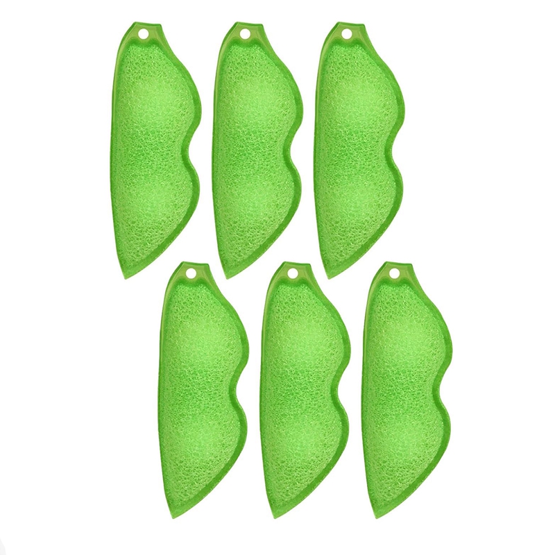 6Pcs Beans Shaped Bottle Cleaning Sponge, Beans Cleaner Reusable Bottle Cleaning Beans Sponge Internal Cleaning Durable Easy to Use