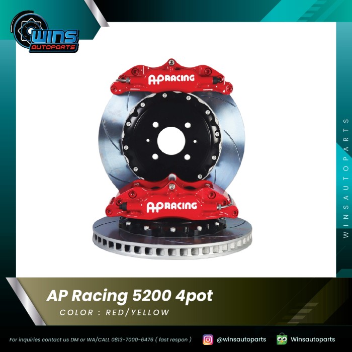 BIG BRAKE KIT REM DISC AP RACING 5200 BIG 4POT FREE BRAIDED BRAKE LINE - SUKU CADANG MOBIL Harga  14,700,000 Ringgit*Penghantaran Percuma