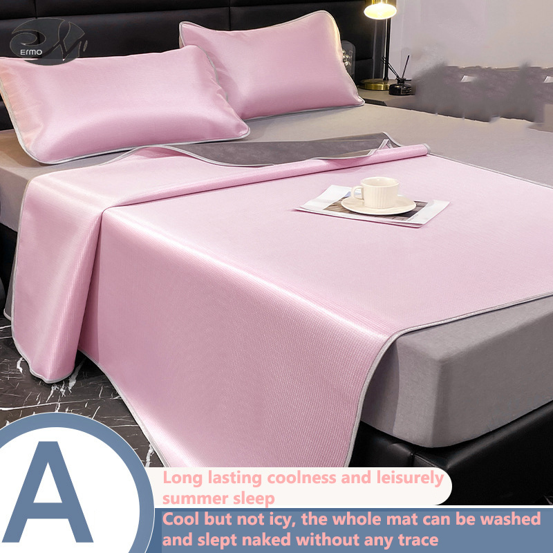 Summer mat, ice silk mat, three-piece set, washable folding mat, home mattress mat, summer air-conditioned soft mat ราคา 594 บาท*ส่งฟรี