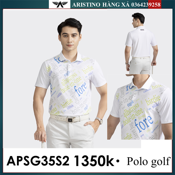 Áo polo golf Aristino APSG35S2 thun mát mát lạnh