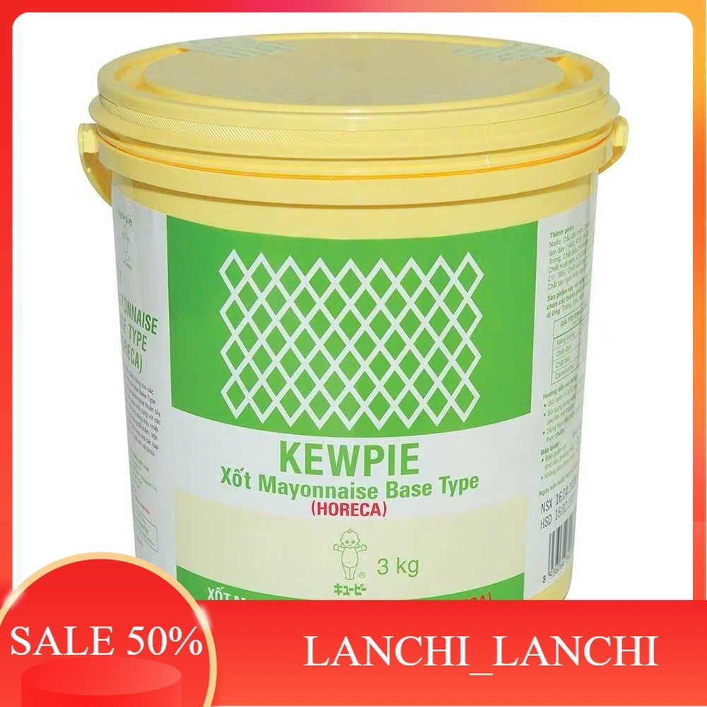 Xốt Mayonnaise Base Type HORECA (Kewpie) Thùng 3KG [Sốt Mayonnaise Dành Cho Nhà Hàng]