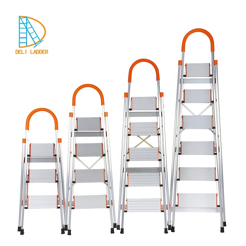 Thang Bậc gia dụng gấp đa sử dụng nhôm thang bước rộng gấp nhôm thang
