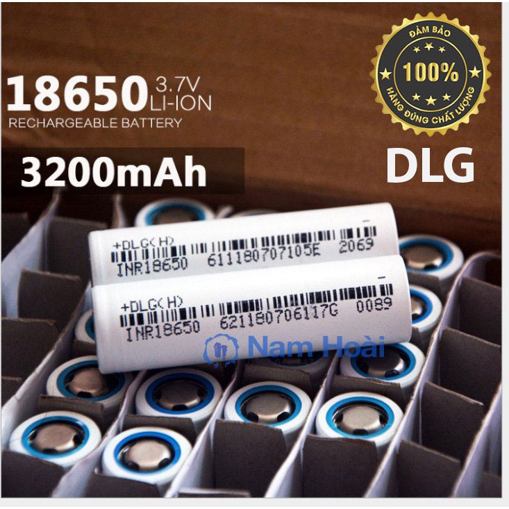 Pin sạc dự phòng cell dlg inr18650 dung lượng 3200mah - xả 10a