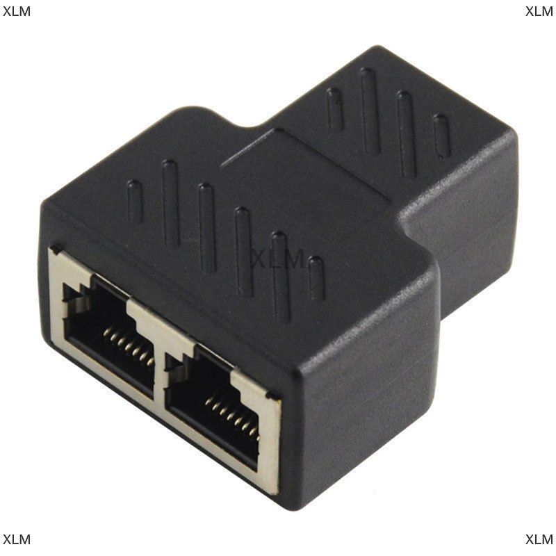 Xlm qnljgv đầu nối bộ chuyển đổi đầu chia rj45 cáp mạng ethernet 1 đến 2 lan