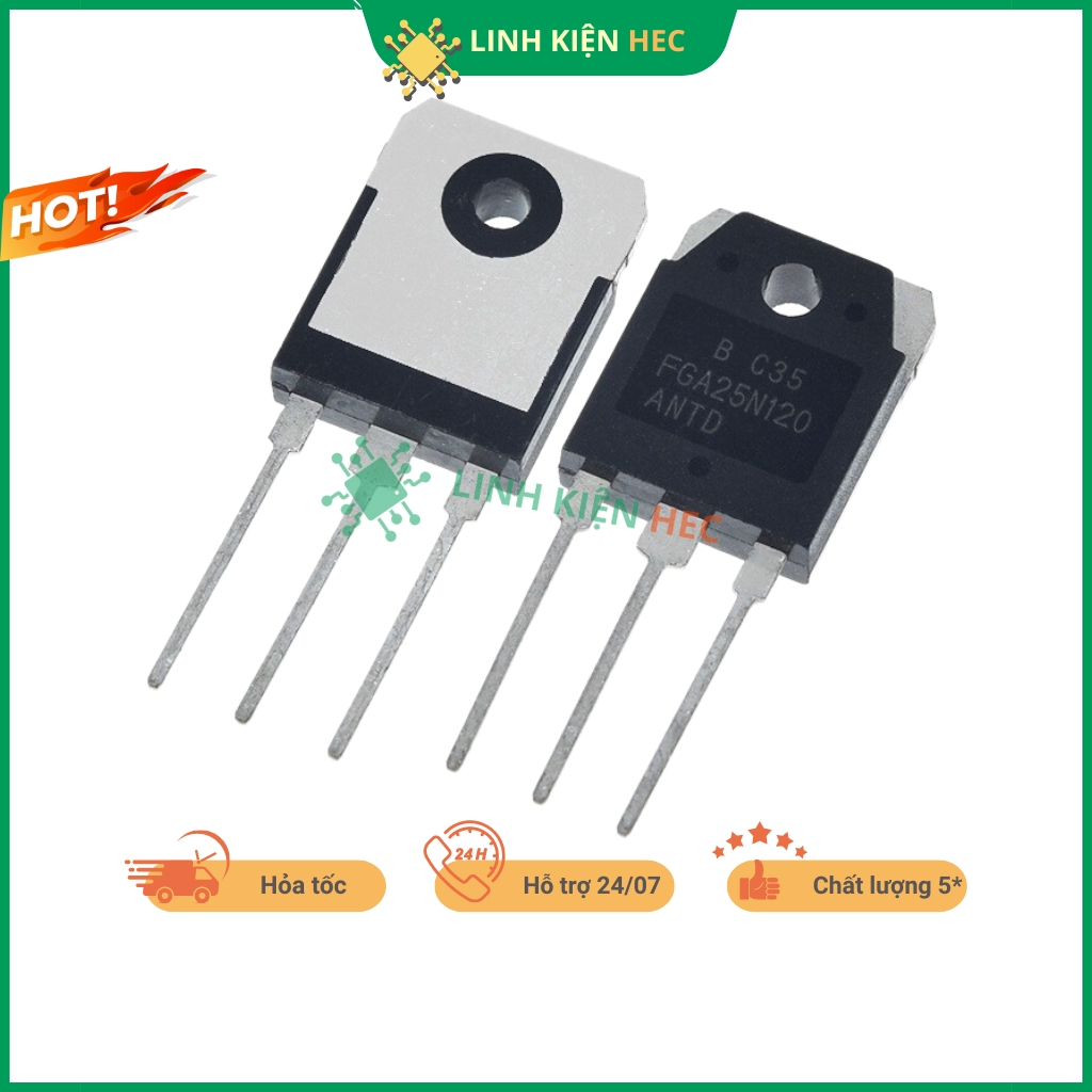 Igbt bếp từ, sò bếp từ fga25n120 tháo máy combo 10 con chất lượng cao linh kiện hec.