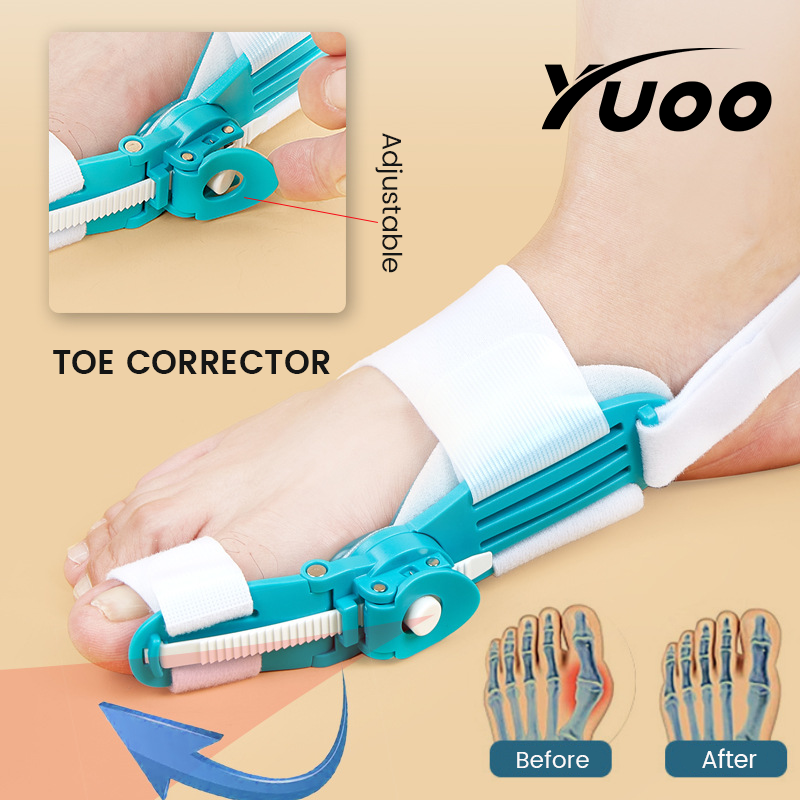Yuoo 1 cái có thể điều chỉnh nẹp viêm bao hoạt dịch ngón chân cái ngón chân cái ép chỉnh hình ngón chân cái cho phụ nữ người đàn ông núm bộ điều chỉnh vẹo ngón chân cái vẹo ra chỉnh hình móng chân
