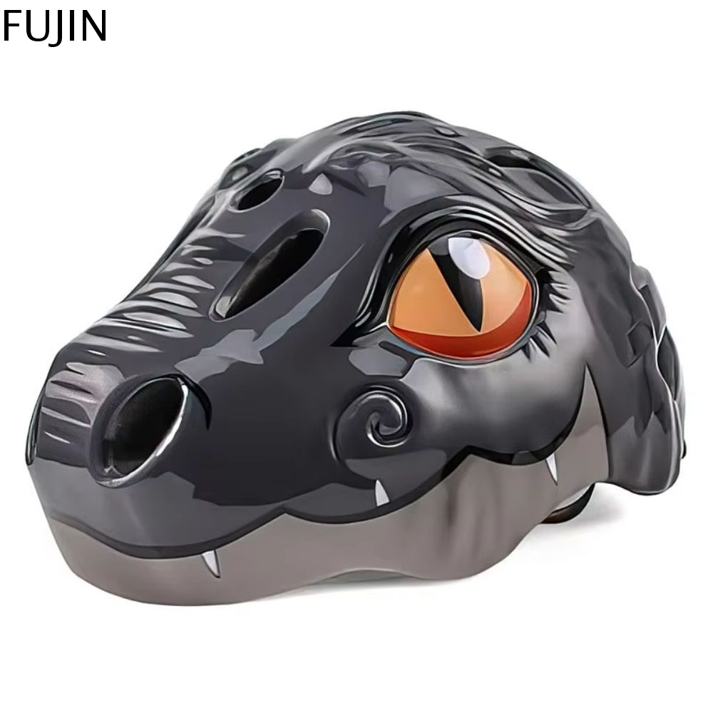 FUJIN Khủng long hoạt hình Mũ bảo hiểm trẻ em 3D Ngầu Mũ bảo hiểm Khủng Long Đồ bảo hộ Có thể điều chỉnh Mũ bảo hiểm trượt băng Trẻ em