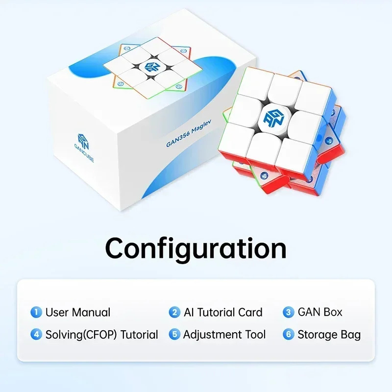 Gan356 Maglev Speed cube không nhãn dán gan 356 maglev 3x3 speedcube 3x3x3 Khối ma thuật chuyên nghi