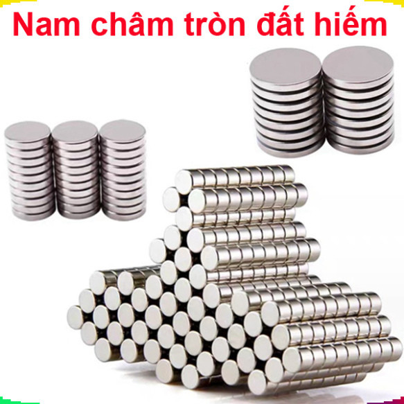 Nam châm đất hiếm tròn không lỗ siêu hút ||