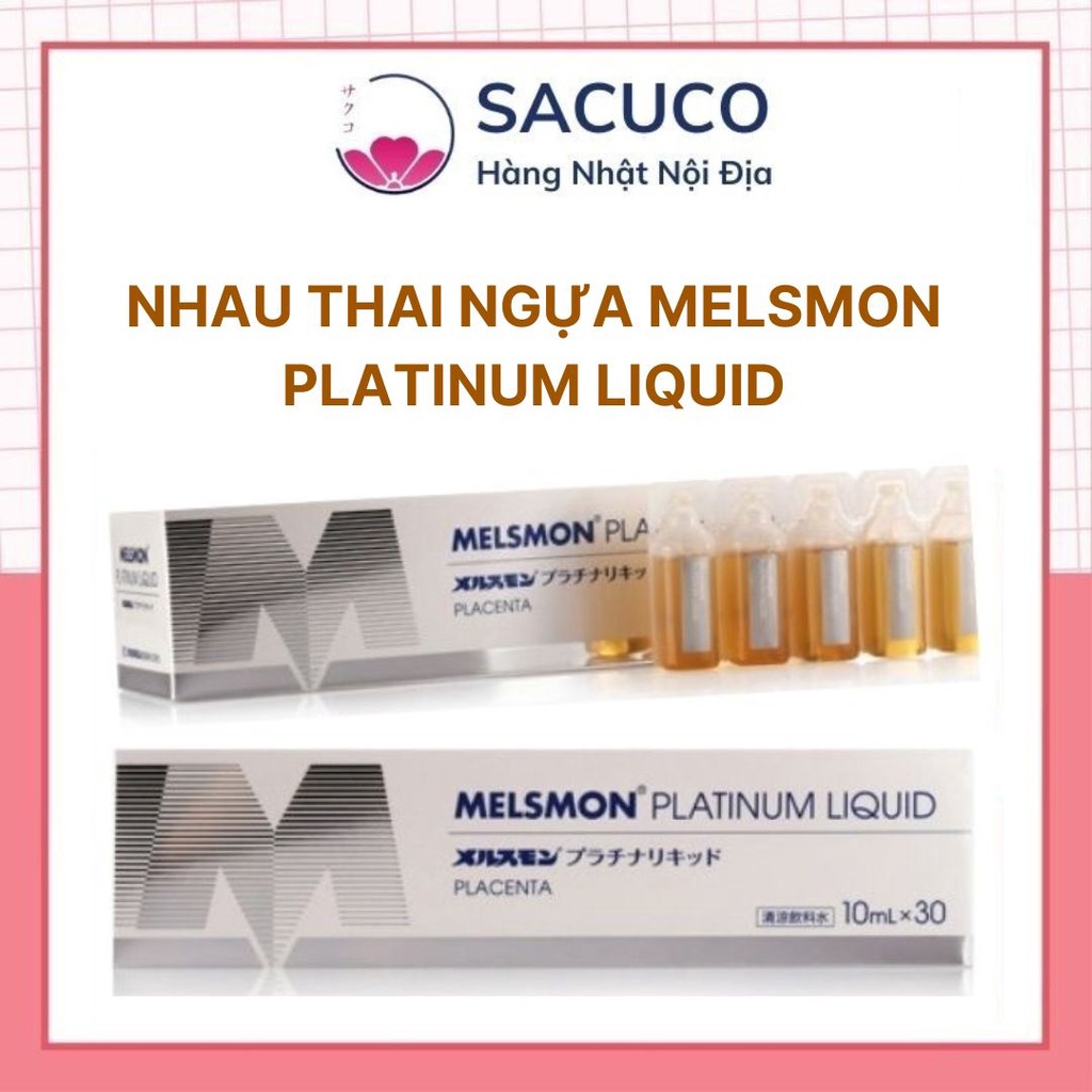 Melsmon Platium Liquid- Nước uống nhau thai ngựa Nhật Bản hộp 30 lọ