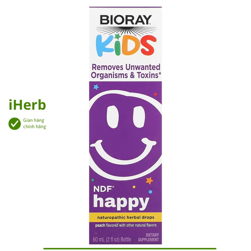 NDF Happy Kids Bioray giảm cáu gắt và tức giận của trẻ - iHerb  Việt Nam