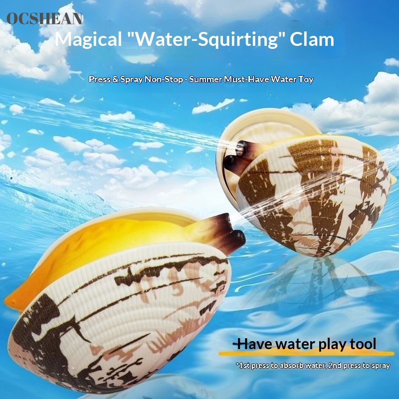 OCSHEAN Water Clam Water Spray Toys Water Absorption Simulation Shell Press Dascillidae ราคา 17 บาท*ส่งฟรี