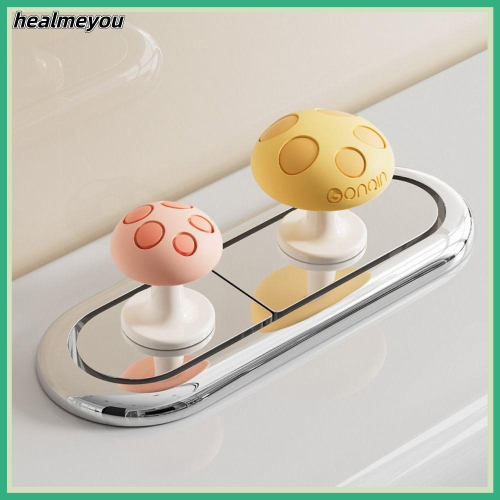 HEALMEYOU Hình nấm Nút nhấn bồn cầu Bảo vệ móng tay Chất kết dính Máy ép bồn cầu Phổ quát Đa chức năng Công tắc nhấn bồn nước
