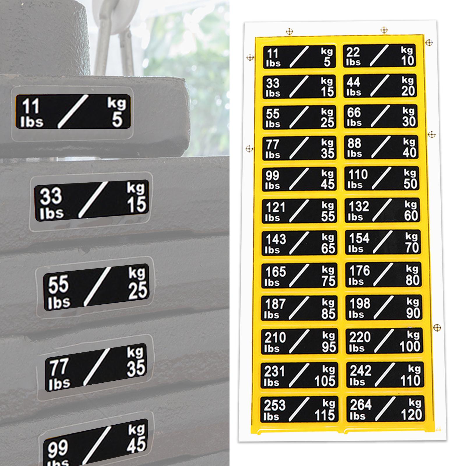 Baoblaze Weighted block stickers Equipment weight stickers Gym equipment