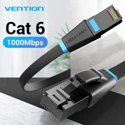 Vention Cat 6 Ethernet Cable Flat Lan Cable 1000Mbps UTP RJ45 CAT 6 Network Cable Patch Cord for Laptop Router RJ45 Cat 6 Flat Ethernet Cable 0.5m 1m 1.5m 2m 3m 5m 10m 15m 20m 30m 40m 50m