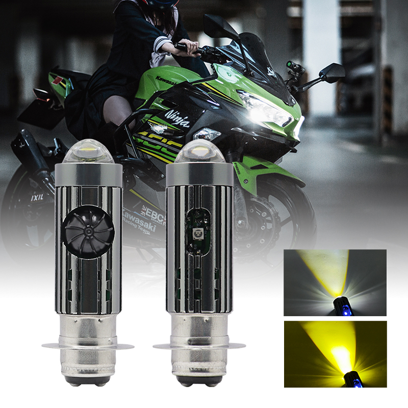 2 cái h6 led xe máy fan đèn pha xe hơi h6 đèn led hi-lo chùm đèn chiếu sáng bóng đèn xe máy đèn phụ trợ đèn pha led 6500k 12v