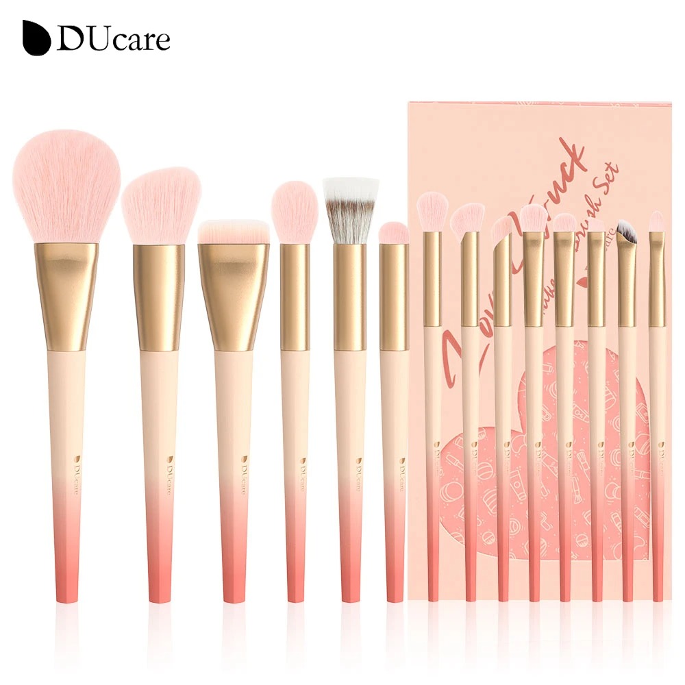  Ducare 14 cái Bộ Bộ cọ trang điểm tình yêu Đánh Bộ cọ trang điểm cao cấp tổng hợp kem nền Kabuki pha trộn Mặt màu phấn hồng concealers Phấn mắt bàn chải công cụ【bài trong 24 giờ & 90 ngày Dịch vụ bảo hành  
