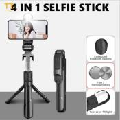 Tri-Town Bluetooth Selfie Stick with Tripod and Remote Control