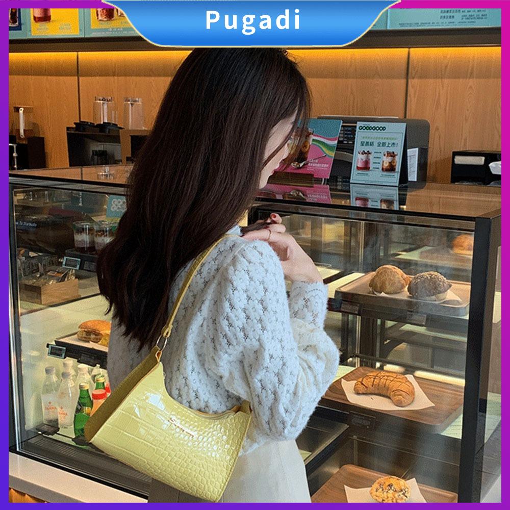 PUGADI PU Túi đeo vai Đơn giản Thường ngày Túi đeo nách Đa năng Túi xách