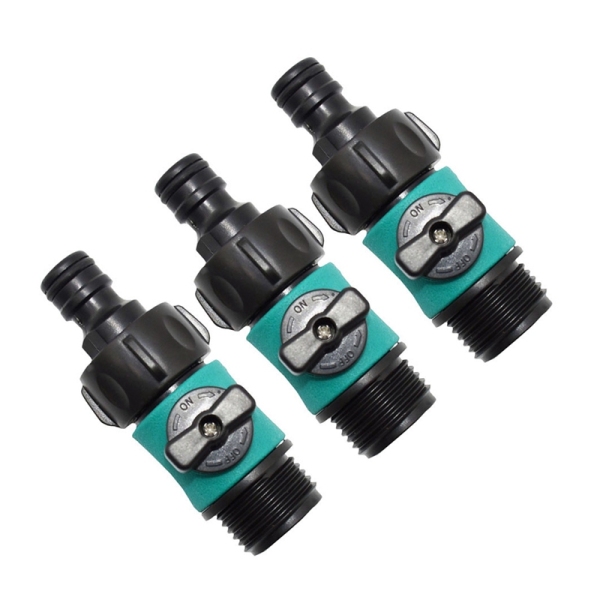 Bảng giá Plastic Valve with 3/4 Inch Male Thread Quick Connector Car Wash Garden Irrigation Pipe Fittings Prolong 3 Pc