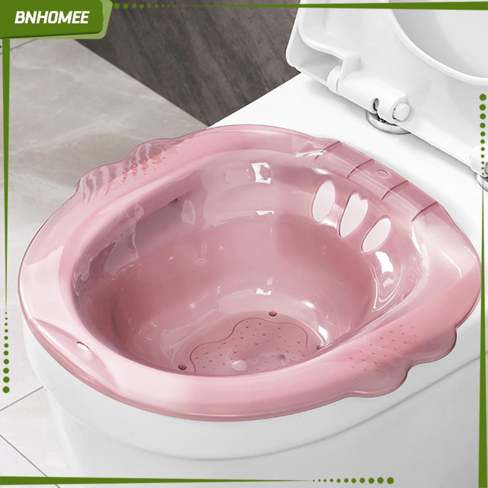 BNHOMEE Toilet Seat Sitz Bath Women Bidet Hip Bath Anti Slip Accessories Versatile with Flusher for Standard Toilets and Commode Chair