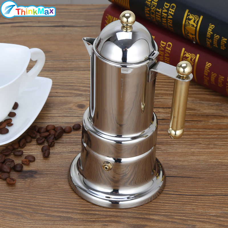 Stovetop Espresso Maker, 4 Cup 200ML 6.6oz Stainless Steel Moka Pot Espresso Maker Percolator, Italian Coffee Maker With Ergonomic Handle For Home Camping ราคา 722 บาท*ส่งฟรี