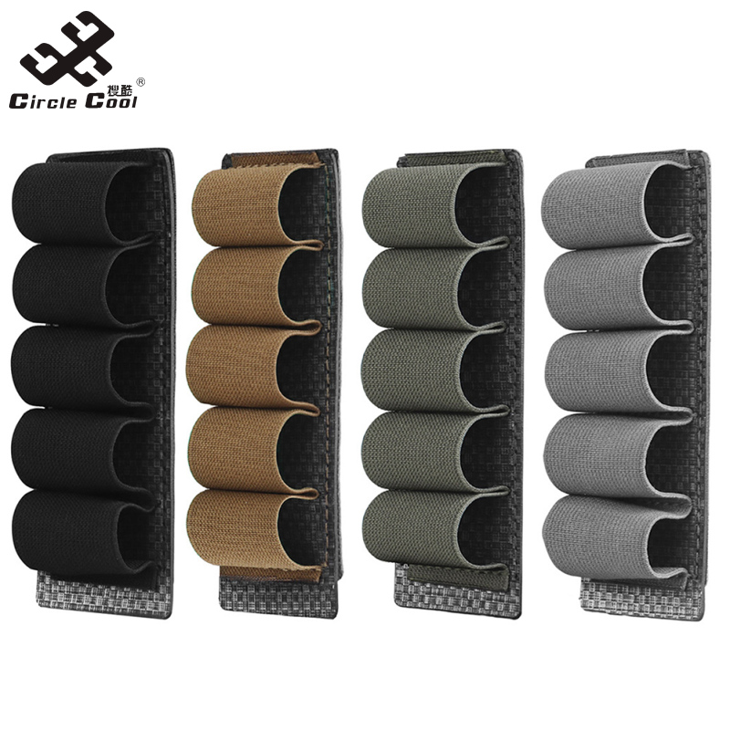 Circle Cool 5 Rounds Shell Holder Insert Card Strip MOLLE With Adhesive Back For 12 Gauge Outdoor Training Cosplay ราคา 150 บาท*ส่งฟรี