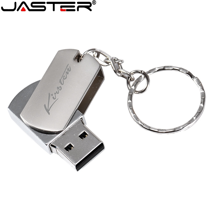 ↂ JASTER High Speed Portable Metal 2.0 USB 128GB 64GB 32GB Bulk Pen Drive USB Stick Free Keychain And Adapter (5 custom logo)